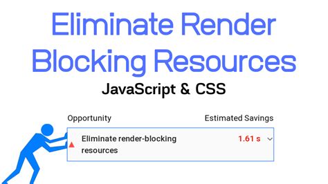Eliminate render blocking resources .